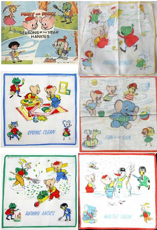 Pinky & Perky 'Seasons of the Year' Hankies (Thanks to Martin Harris for Box Pinky & Perky 'Seasons of the Year' Hankies (Thanks to Martin Harris for Box
